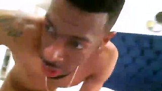 Horny slut gets load of cum on pussy after hard BBC pounding