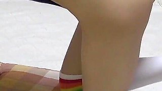 Cut Thong Leotard Wedgie Crotch Training, Natural Tits and Nice Body Japanese Girl Airi Honoka