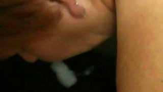 He Jerks His Cock and I Suck His Cock, Then He Squirts a Big Load of Delicious Cum Onto the Table, and I Lick It up Nicely.