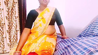 Indian Saree Stepmom and Stepson Hardcore Fucking Telugu Dirty Talks.