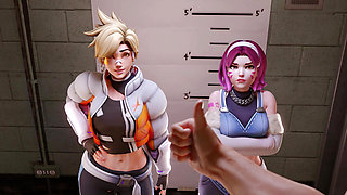 Sex hentai girl d.va get gang bang for shifting and give deep blowjob and anal hard rough sex
