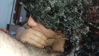 SLIDING HIS SOFT HAND AND HIS BIG MOUTH ON THE HARD COCK
