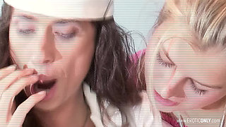 Doctor examines patient with his penis