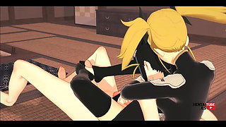 Kikoru's Wild Ride: Mina Ashiro's Futanari Footjob and Fuck in Kaiju N8 Hentai - Asian Japanese Manga Anime Hentai 3D Porn