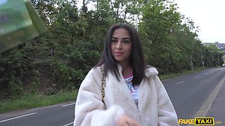 Quick Threesome for cash - Fake Taxi: The Movie 2 with brunette slut Sandra Sweet