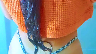 College Girl's Erotic Shower Session