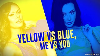 Yellow Vs Blue, Me Vs You With Aila Donovan , Whitney Wright, Ricky Johnson - Brazzers