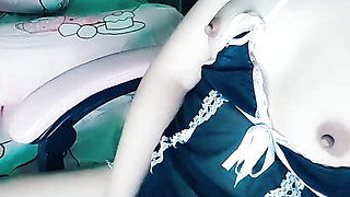 Trying to cosplay as an anime maid