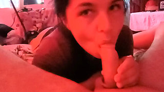 My Stepdad Makes Me Suck His Dick All Day and He Cums in My Mouth