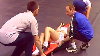 Cute French Babe Banged in Locker Room