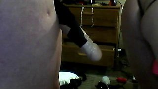 Putting All Kinds of Things in My Ass Before Strapon Fucking Me Pegging