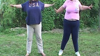 Horny BBW lesbians breathtaking sex clip