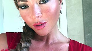 USA sexiest blonde pregnant big boobs beauty webcam show