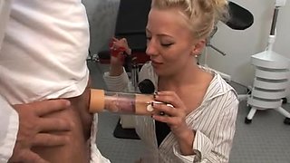 German blonde in stockings gets an anal fuck