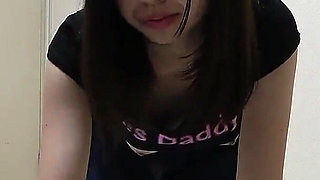 Big Tits Spill Out of Too Short T-shirt Thong Panties Wedgie in Camel Toe and Japanese Girl Cleaning Her Room in Girls Apartment