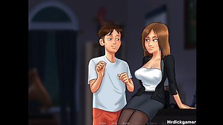 Teacher Gets Her Tits Sucked and Her Pussy Banged by a Young Cock