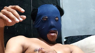 Man in a bra masked passionately ( part 1 )