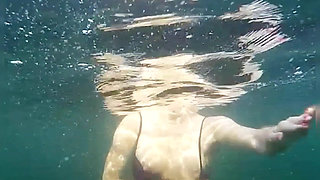 I Was Fishing Underwater but Instead of Fish Met Sexy Girl Who Flashed Me Her Hairy Pussy