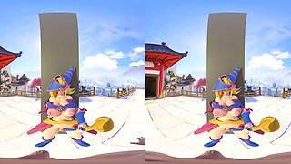 Foxy 3D Superwoman bounces up and down on a cock