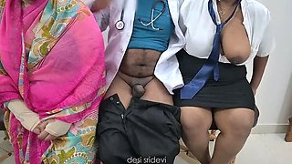 Indian student Savitha Bhabhi gets hard fucked by doctor in threesome HD