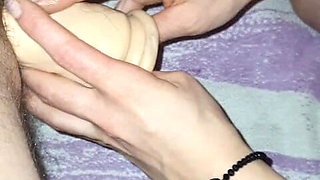 Complications. Wife Fucks Her Husband's Ass with a Big Dildo