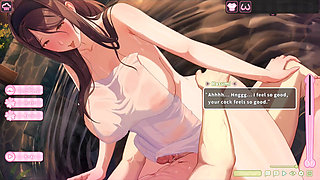 Hentai Game - Summer Clover - Kasumi's Hot Spring Intimacy Sex Scene