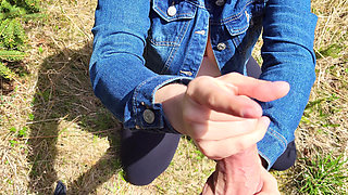 Hot Slut Sucks Random Cock Until He Blows His Load in Public