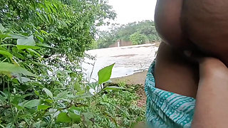 Desi aunty romance with stepson in jungle bigboobs showing puffy nipples