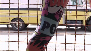 Teen girl shows off and masturbates in hot homemade solo