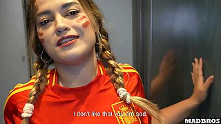 Big Ass Spanish Supporter Fucked Anal And DP In Parking Lot After Soccer Match !!!