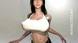 Busty 3D anime babe gets fucked hard