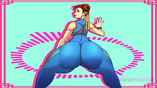 Chun-Li Twerks on Camera and On Cock