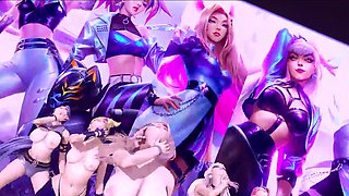 3d animated League of Legends characters strip for their fans