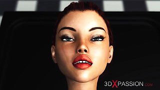 Provocative lass at 3d animated video