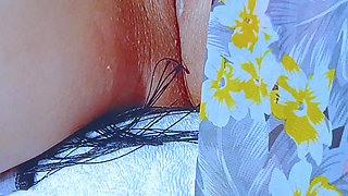 Pink Pussy Latina's Glass Dildo After Beach Day