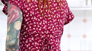 Insecure stepmom comforted by stepson