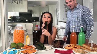 Petite asian babe pussypounded by DILF