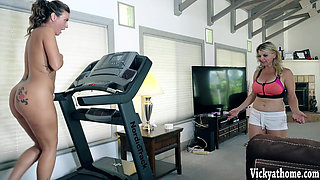 Julia Ann and Vicky Vette Workout Lesbians