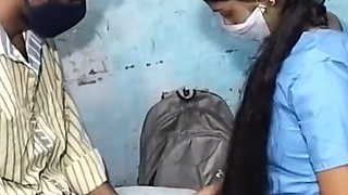 College Girl Celebrates Holi By With Her Boyfriend