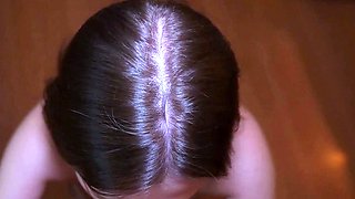 Naughty Brunette Babe Sucks Deep and Sloppy