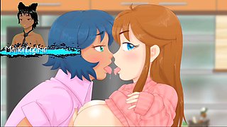 Milfs - Amanda came to visit and Marisa wants to give a hand job and kiss
