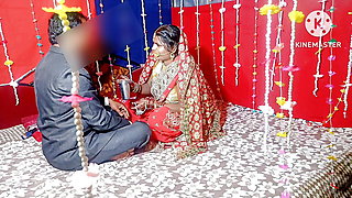 Real village wedding night, Indian newly married bride's first time hardcore sex HQ XDESI.