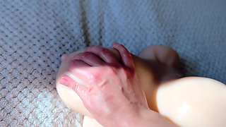 Rubbing my innocent pussy against my lovely sexdoll