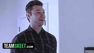 “did you jizz in my fucking throat!?” step sister drinks a massive explosion ~ utter vid
