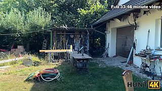 Hunt4k. luxurious handywoman fanta sie was tempted by a rich hunter and screwed in his backyard
