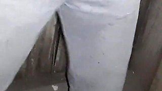 I Caught My Neighbor Masturbating in the Toilet on the Street and I Joined Her - Lesbian-illusion