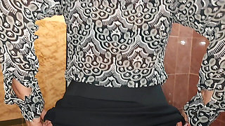 My Stepmom Caught Me Masturbating in the Bathroom