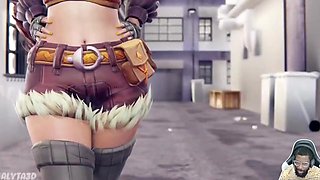 Thicc Ass Squirrel Girl Gets Her Ass Slapped, Tracer Gets Fucked By Big Dick Pharah, Bald Pussy Mai Fuck - 3d Animated