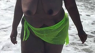 Natural Fat Ass - Thick Legs Tease - Big Tits Areolas - Thong - Wet Hair - Beach - Thong Big Booty - Latina - Puerto Rican Women