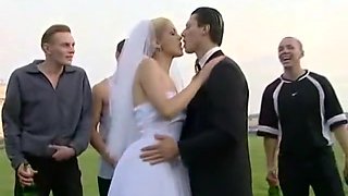 Bride Sluts - New Bride Celebrating Gets Gang Banged in Public Park